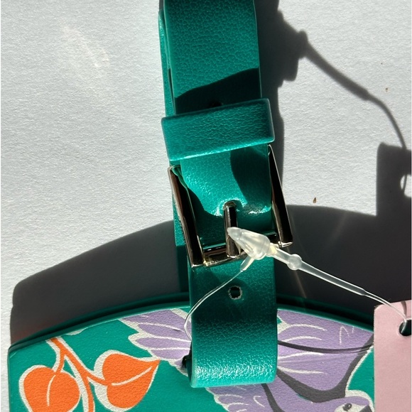 NEW! Kate Spade ♠️ Green Leather Travel luggage Tag - Picture 7 of 9